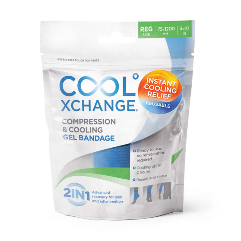 Coolxchange 2 In 1 Self-Adherent Closure Compression And Cooling Gel Bandage, 3 X 47 Inch, Sold As 1/Each Orthozone 80695