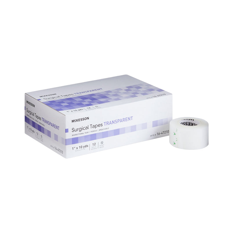 Mckesson Plastic Medical Tape, 1 Inch X 10 Yard, Transparent, Sold As 144/Case Mckesson 16-47210