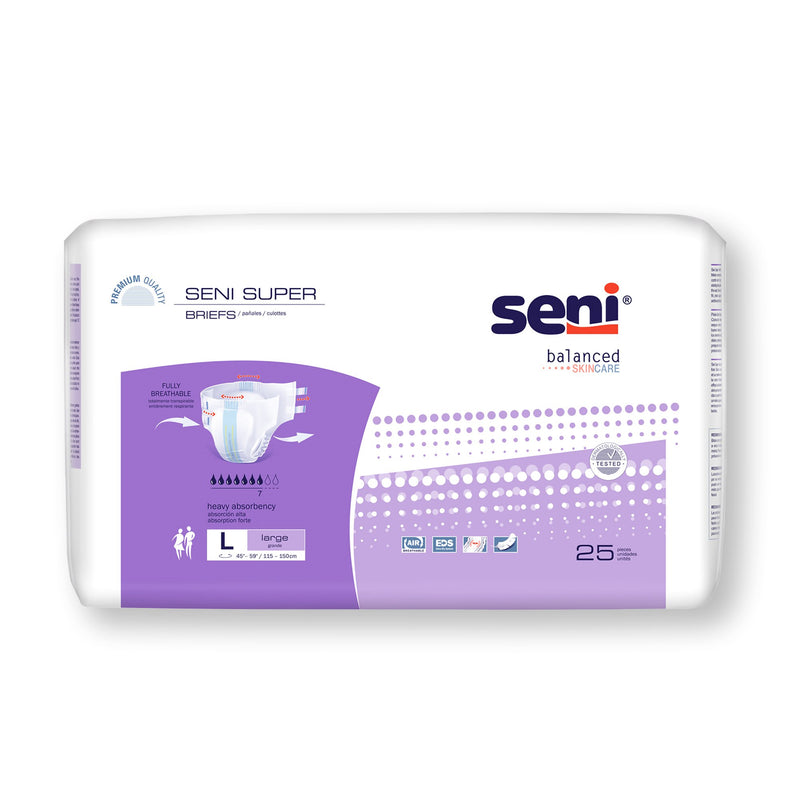 Seni® Super Heavy Absorbency Incontinence Brief, Large, Sold As 75/Case Tzmo S-La25-Bs1