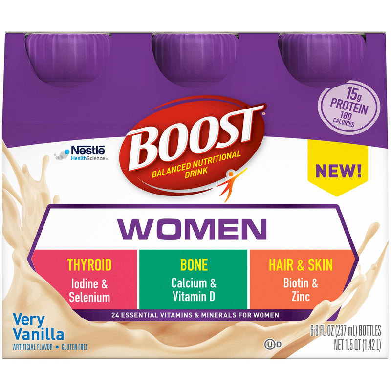 Boost® Women Vanilla Balanced Nutritional Drink, 8 Oz. Bottle, Sold As 24/Case Nestle 00041679473733