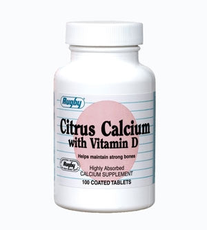 Rugby® Cholecalciferol / Calcium Citrate Joint Health Supplement, Sold As 1/Bottle Actavis 00536322301