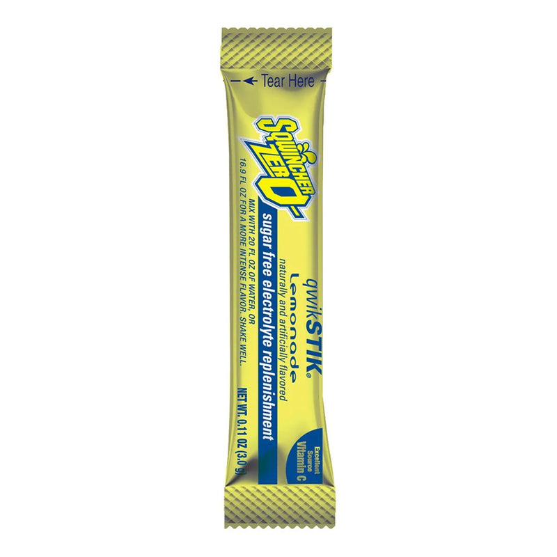 Sqwincher® Quik Stik® Zero Lemonade Electrolyte Replenishment Drink Mix, Sold As 50/Pack Kent 159060103