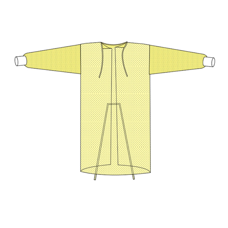 Gown, Procedure N/S Ylw Xlg 50" (10/Bg 10Bg/Cs), Sold As 100/Case Welmed 9100-261Xl