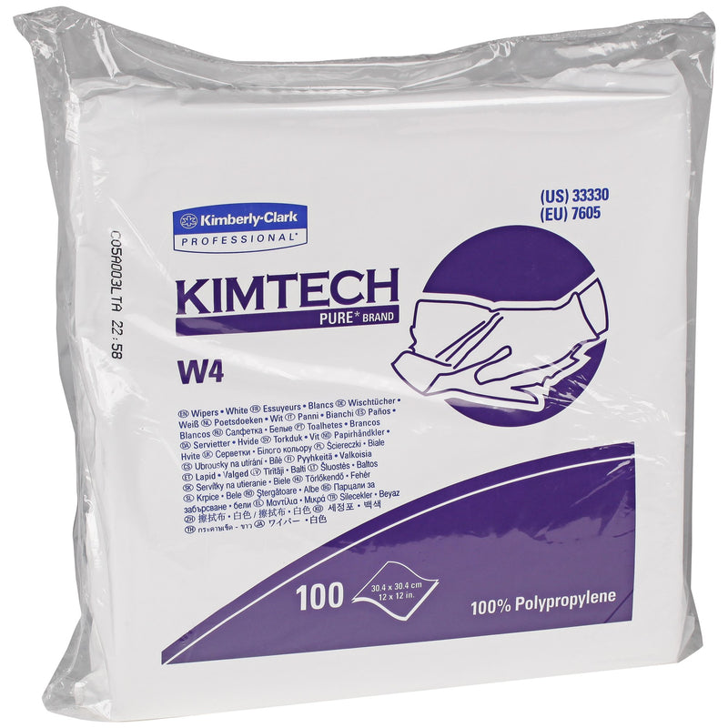 Kimtech Pure* W4 Cleanroom Wipe, Sold As 500/Case Kimberly 33330