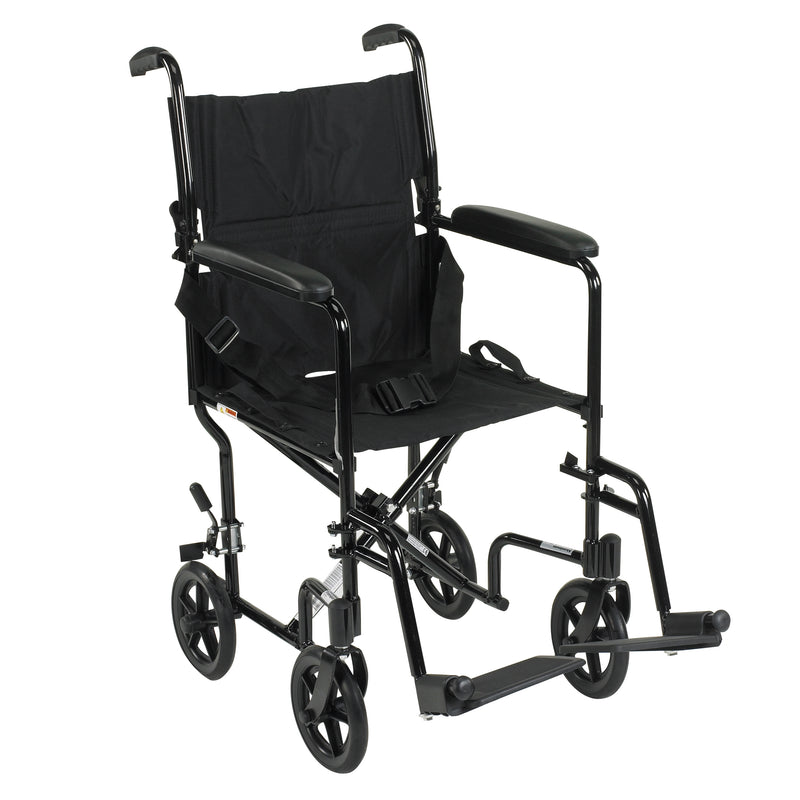 Drive™ Lightweight Transport Chair, Black, 17-Inch Seat Width, Sold As 1/Each Drive Atc17-Bk