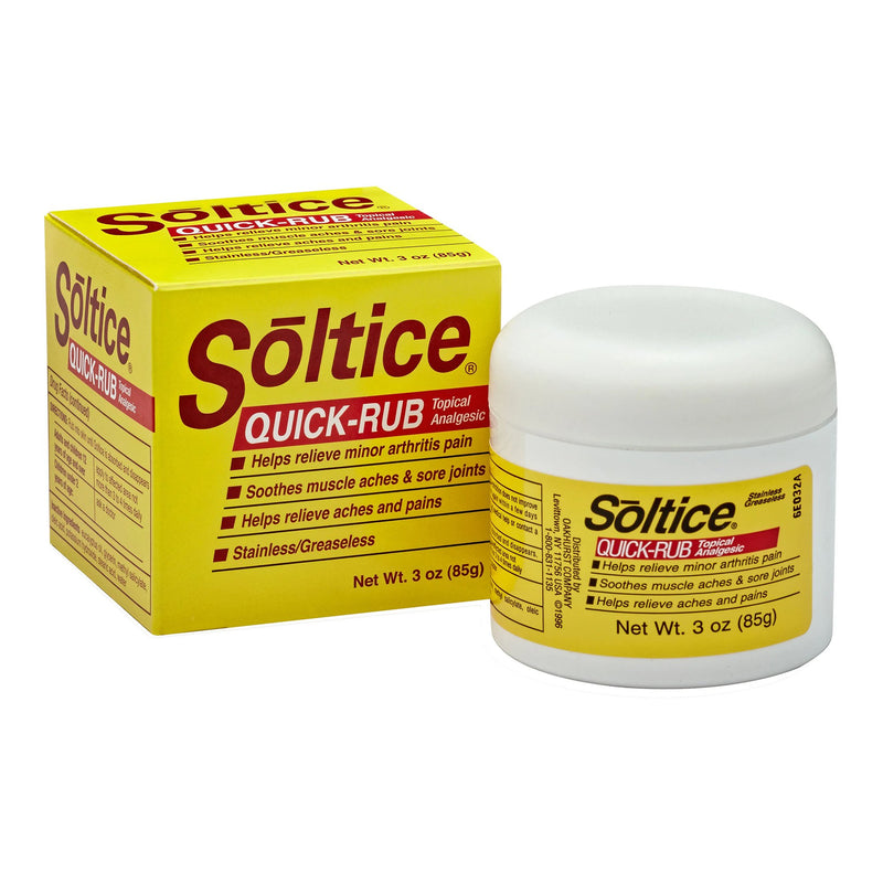Soltice, Crm Quick Rub 3Oz, Sold As 1/Each Oakhurst 01116910012