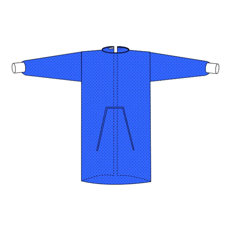Gown, Cover Knit Cuff Blu Lg (10/Bg 10Bg/Cs), Sold As 10/Bag Welmed 9100-215L