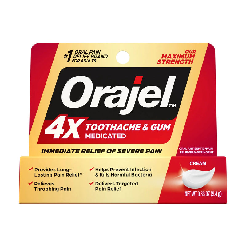 Orajel 4X Medicated Cream For Toothache & Gum, Sold As 1/Each Church 10310068233