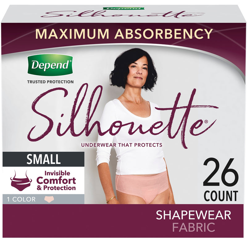 Brief, Incont Depend Silhouette Wmn Sm (26/Pk 2Pk/Cs), Sold As 52/Case Kimberly 51449
