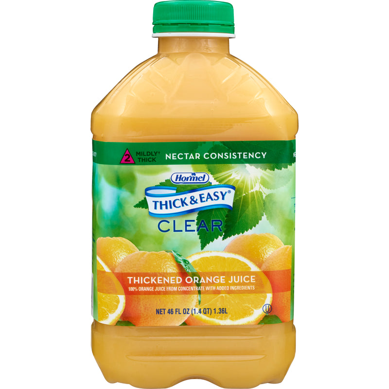 Thick & Easy® Clear Nectar Consistency Orange Juice Thickened Beverage, 46-Ounce Bottle, Sold As 1/Each Hormel 42161