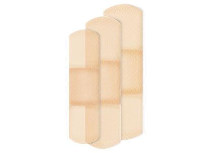 American® White Cross Sheer Adhesive Strip, Assorted Sizes, Sold As 80/Box Dukal 1260033