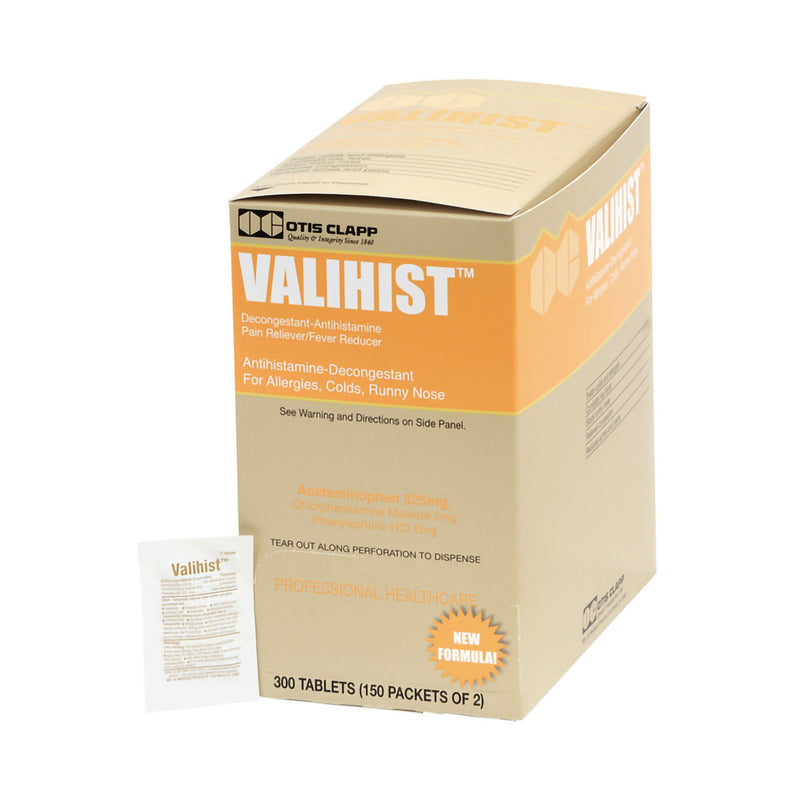 Valihist™ Acetaminophen / Chlorpheniramine Maleate / Phenylephrine Cold And Cough Relief, Sold As 300/Box Medique 2115543