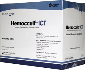 Hemoccult® Ict 2-Day Fecal Occult Blood (Ifob Or Fit) Colorectal Cancer Screening Patient Sample Collection And Screening Kit, Sold As 50/Box Hemocue 