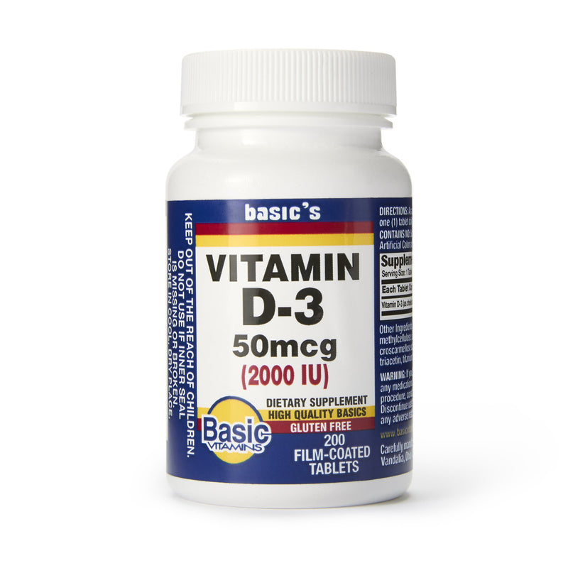 Basic'S Vitamin D-3 Dietary Supplement, Sold As 1/Bottle Basic 30761016840