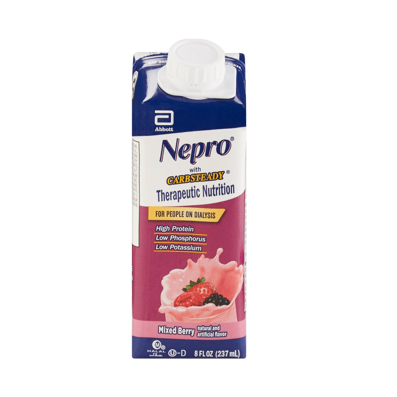 Nepro® With Carbsteady® Mixed Berry Therapeutic Nutrition For People On Dialysis, 8-Ounce Carton, Sold As 24/Case Abbott 64796