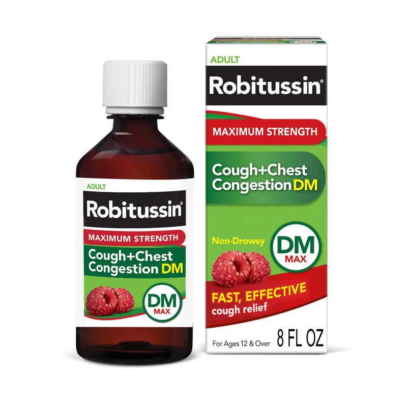 Robitussin Adult Cough + Chest Congestion Dm Liquid Maximum Strength, 8-Ounce Bottle, Sold As 1/Each Glaxo 00031873918