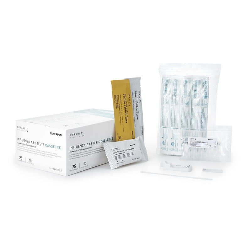 Mckesson Consult™ Influenza A + B Infectious Disease Immunoassay Respiratory Test Kit, Sold As 25/Kit Mckesson 181-36025